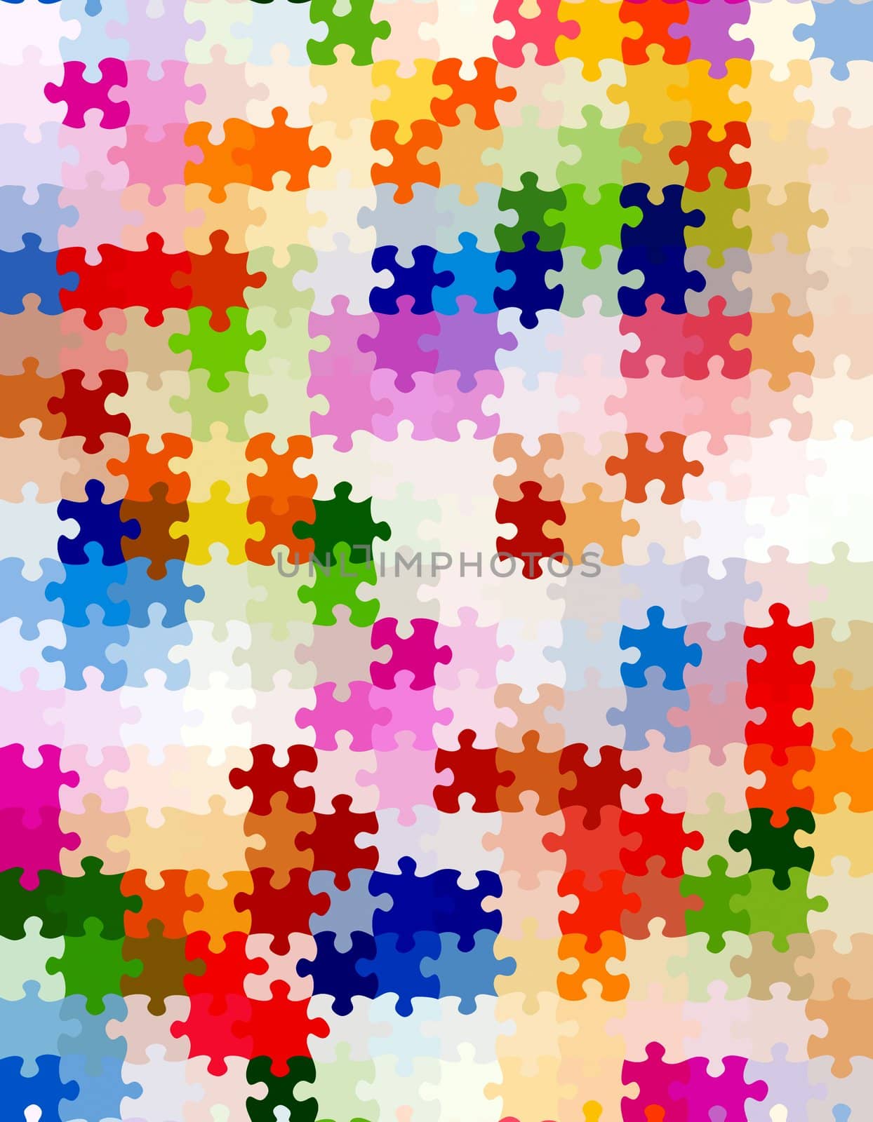 vibrant jigsaw pieces pattern by weknow
