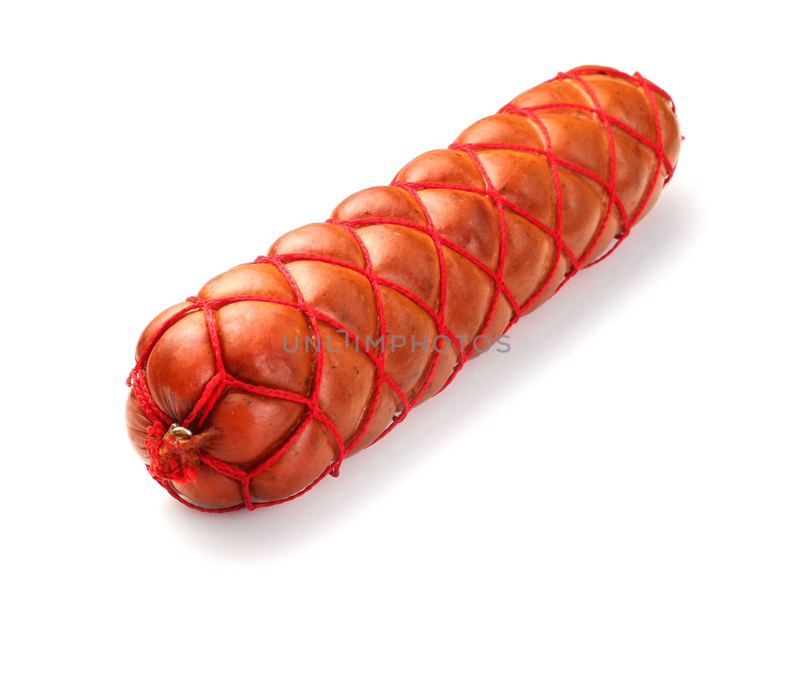 Sausage braided with red strand
