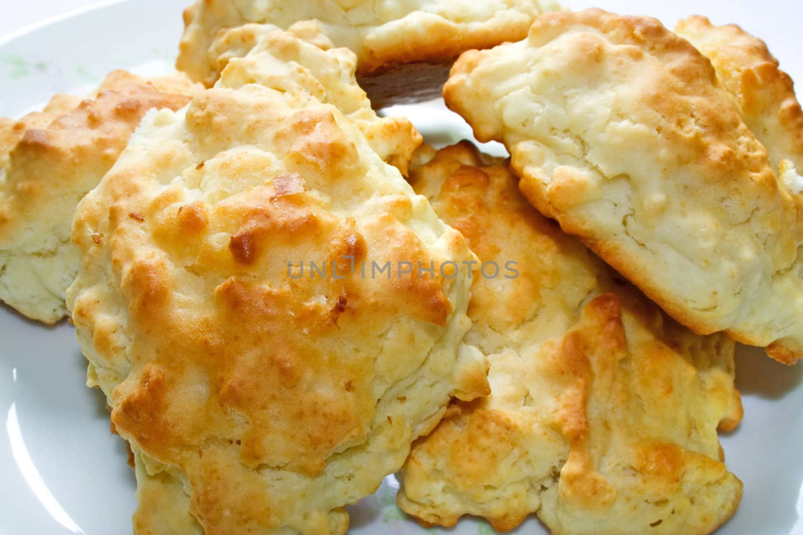 Fresh cooked biscuits ready to serve or eat