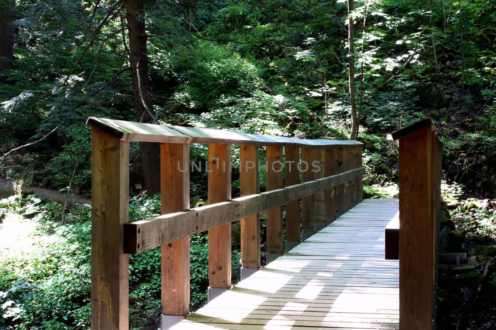 Track bridge over Tiffany Creek, Ancaster, Ontario, Canada. 