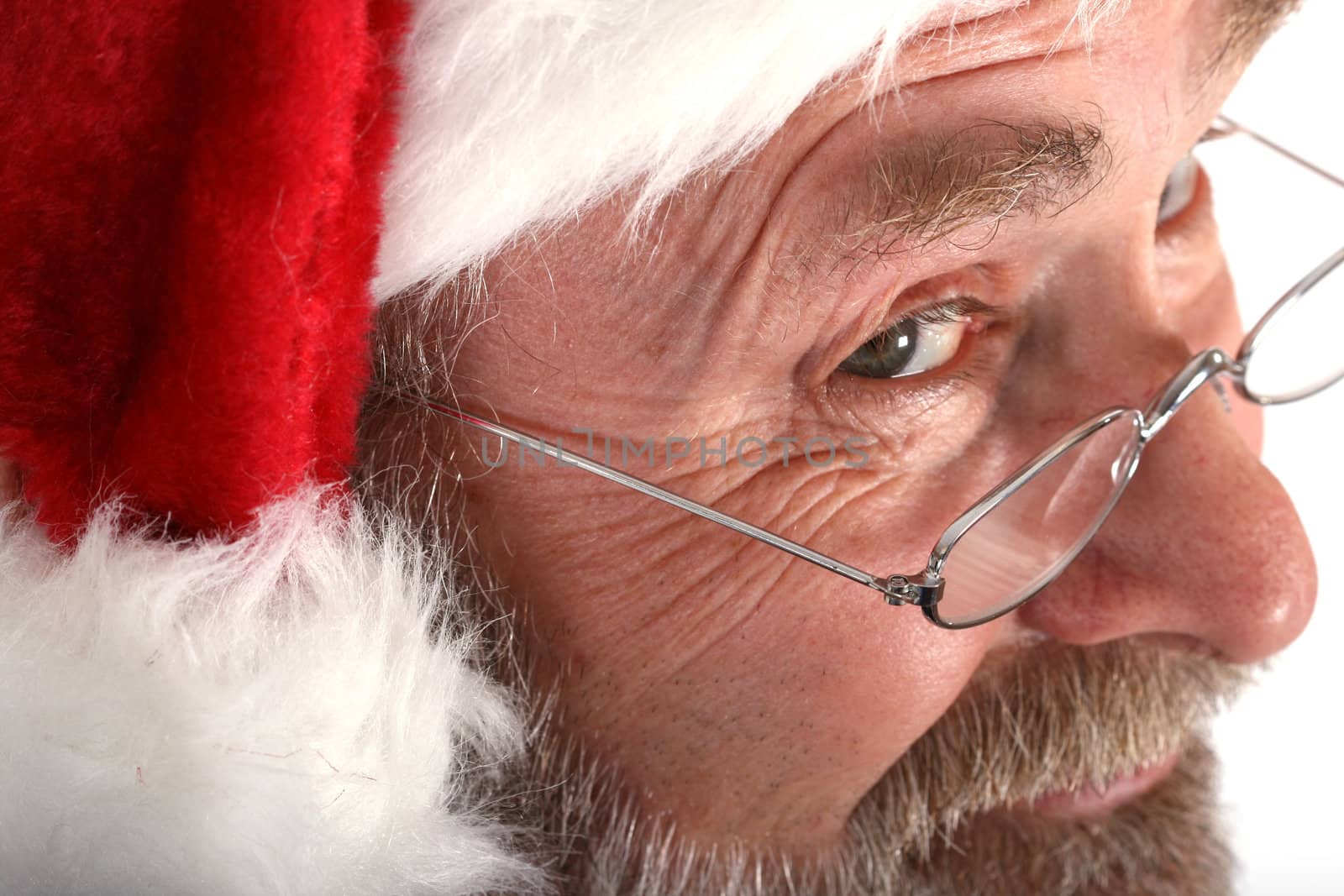 A Macro of Santa Claus' face