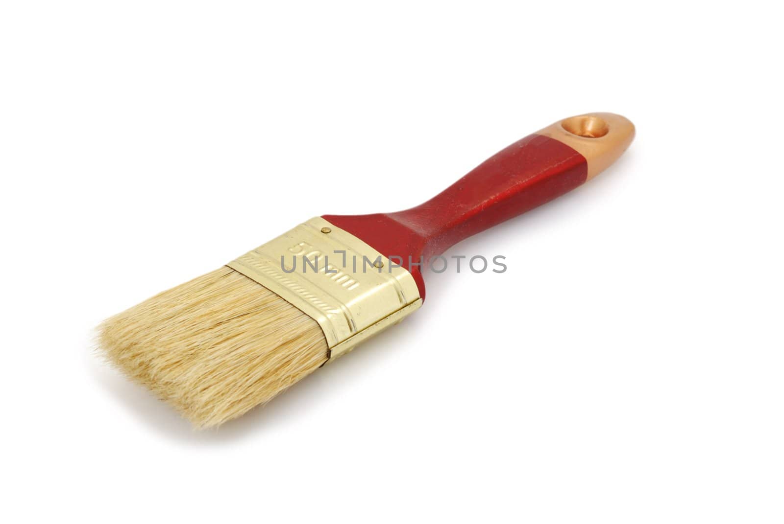 manual brush for paint on white, hand tool