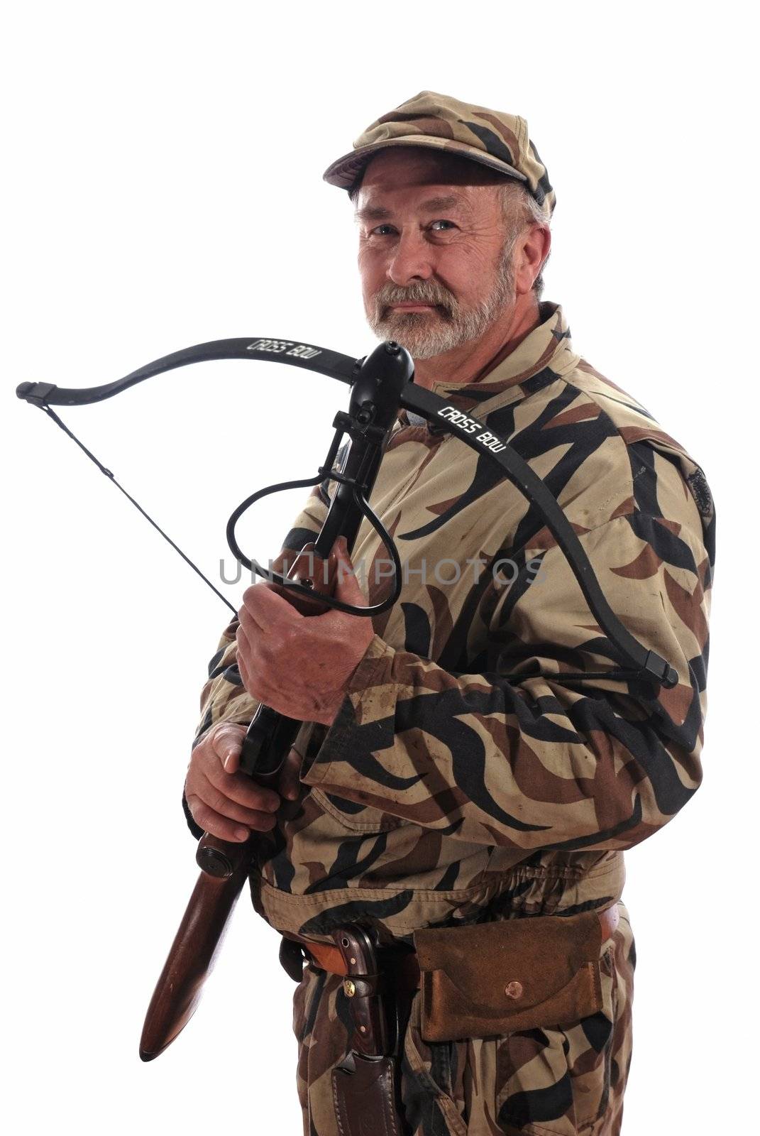 Hunter holding a crossbow