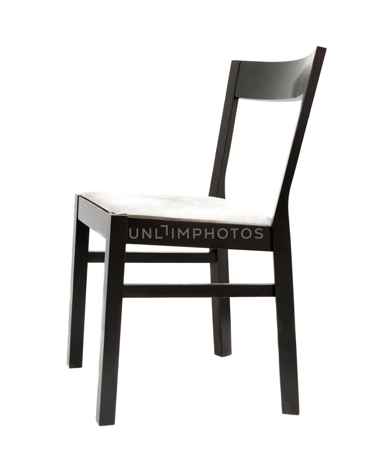 Simple chair isolated on pure white background