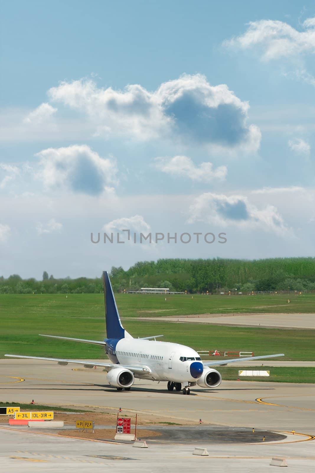 Aircraft at an airport