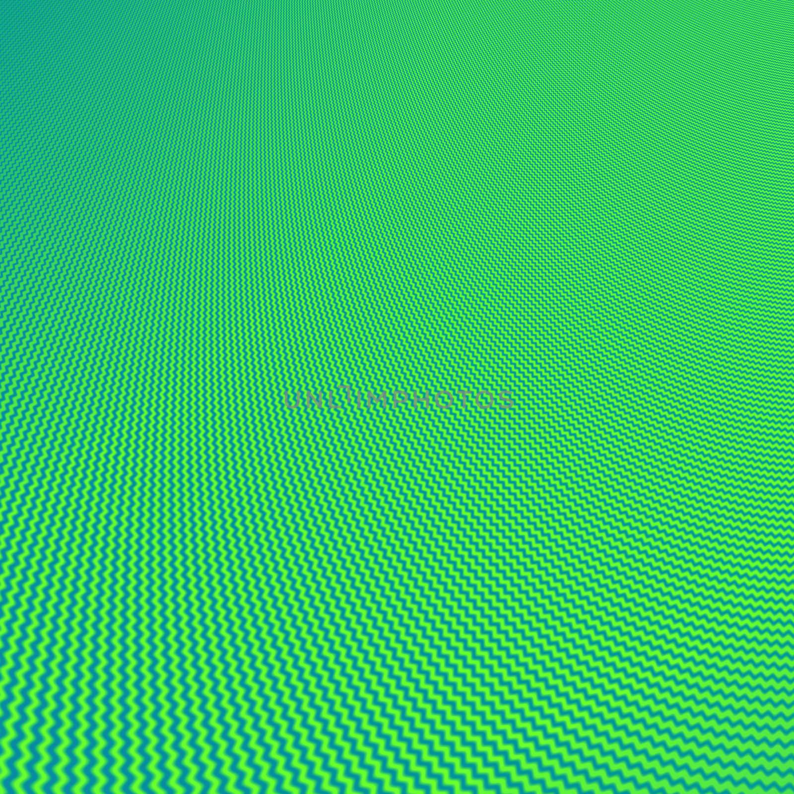 Abstract green & azure fractal zigzag stripes background by klinok