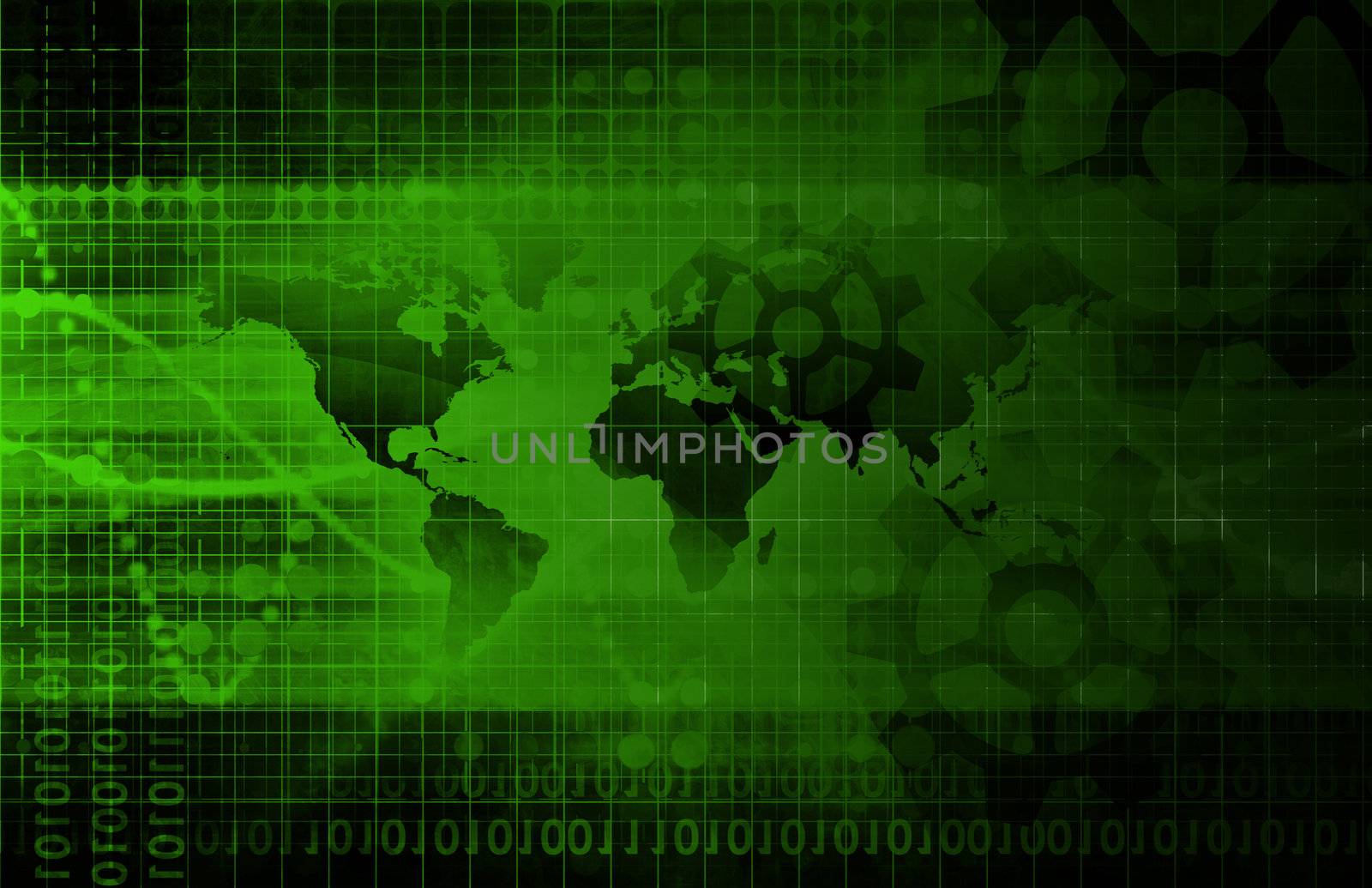 Industrial Background on a Global Map Scale