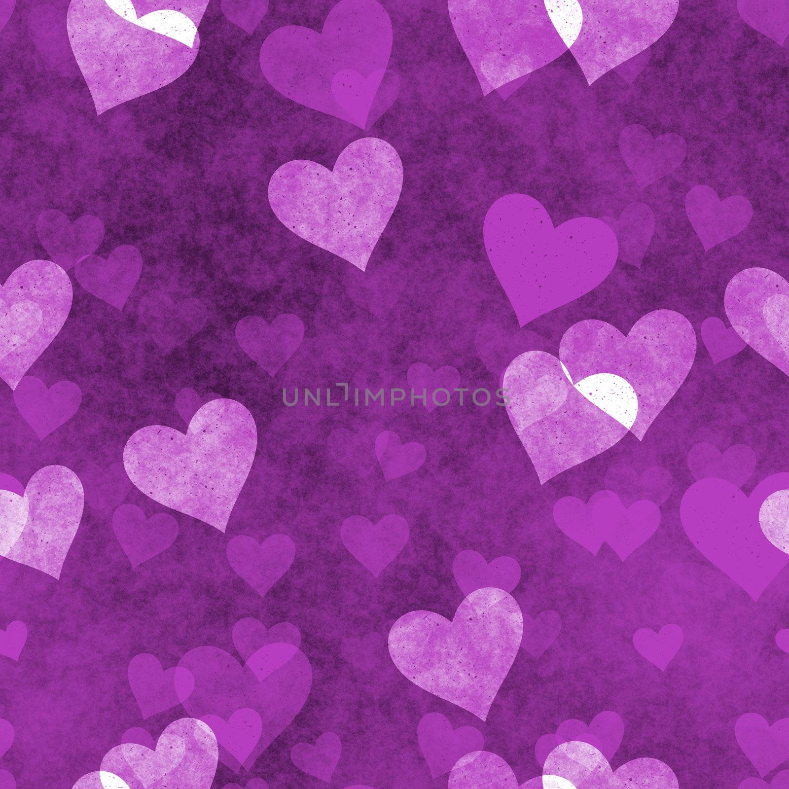 Seamless Hearts Background in Grunge Love Texture