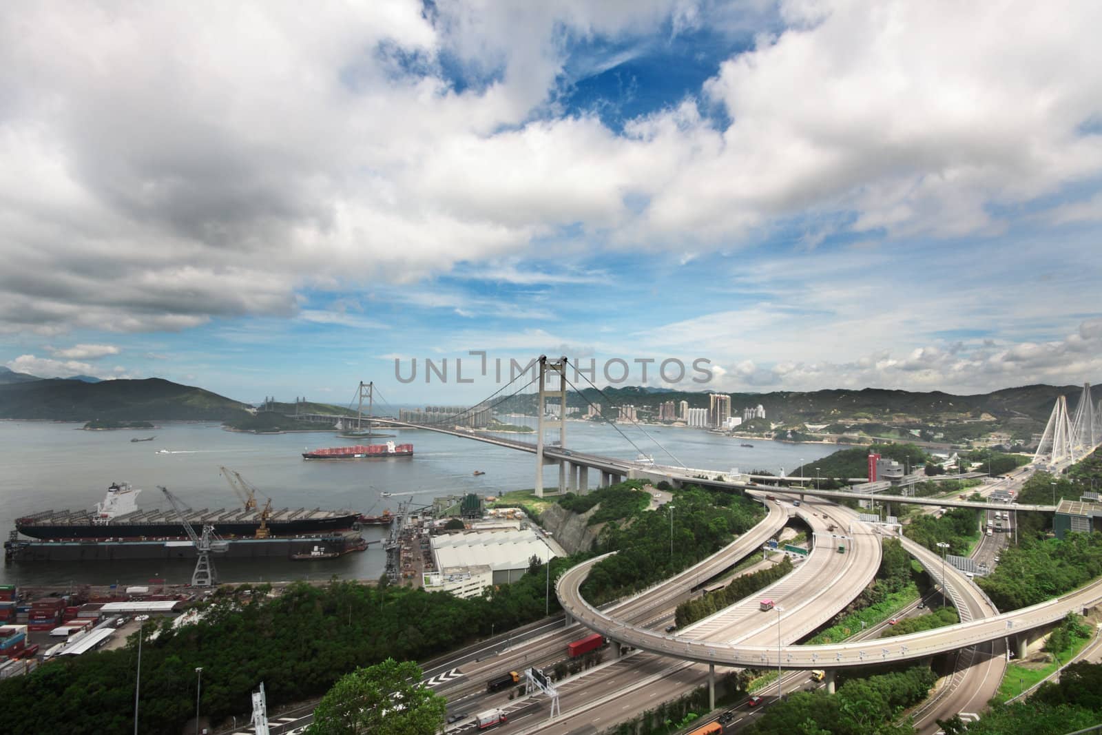 Tsing Ma Bridge in Hong Kong