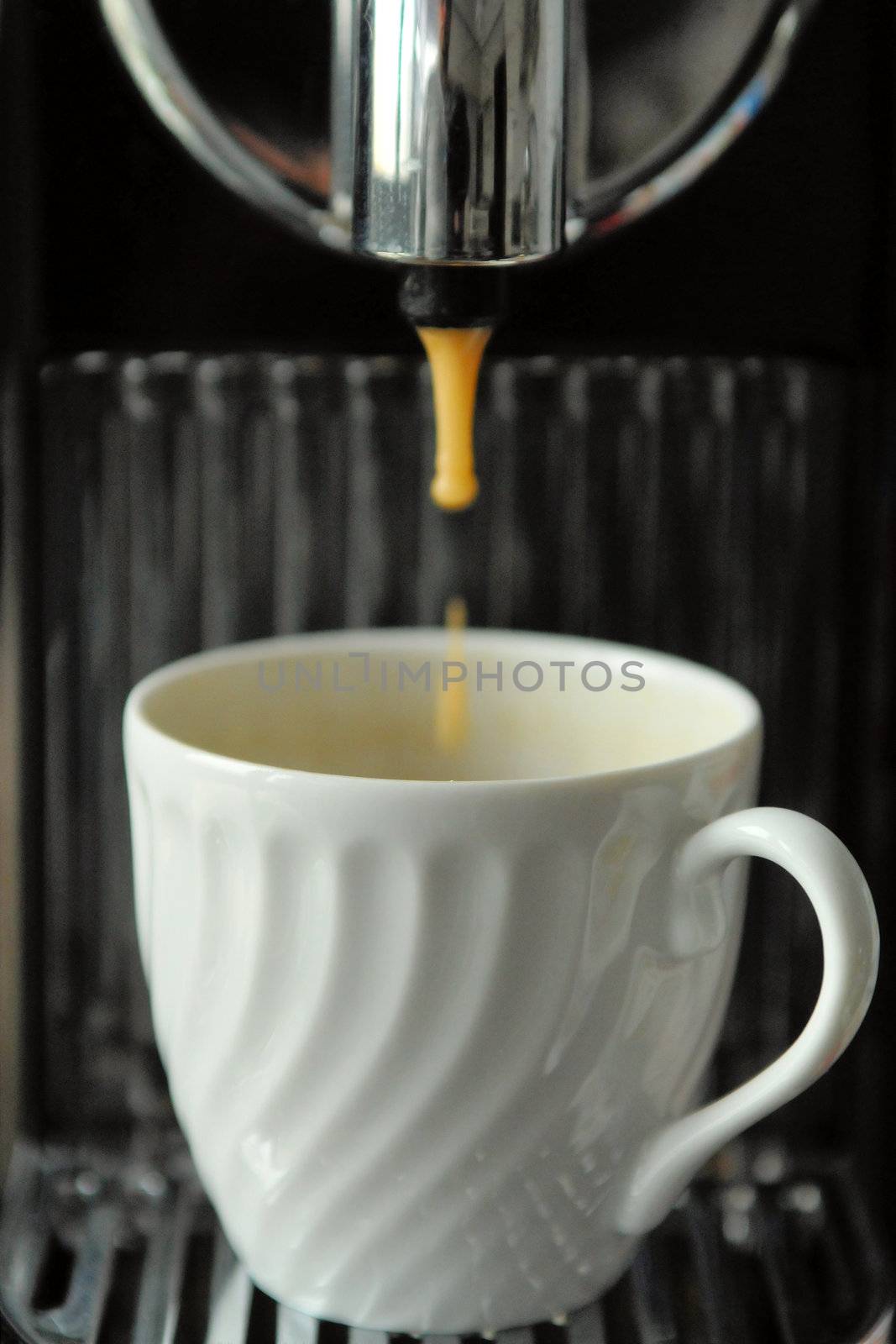 coffee cup at espresso machine
