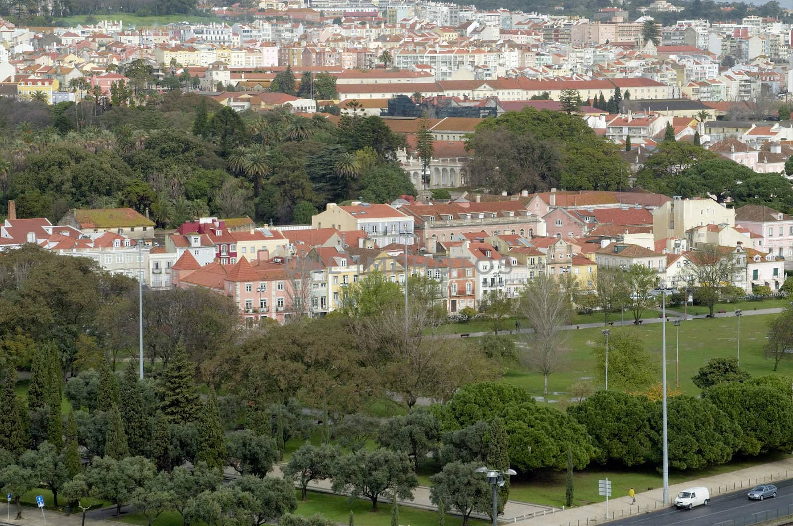 Aerial view of the Bel�m quarter at Lisbon