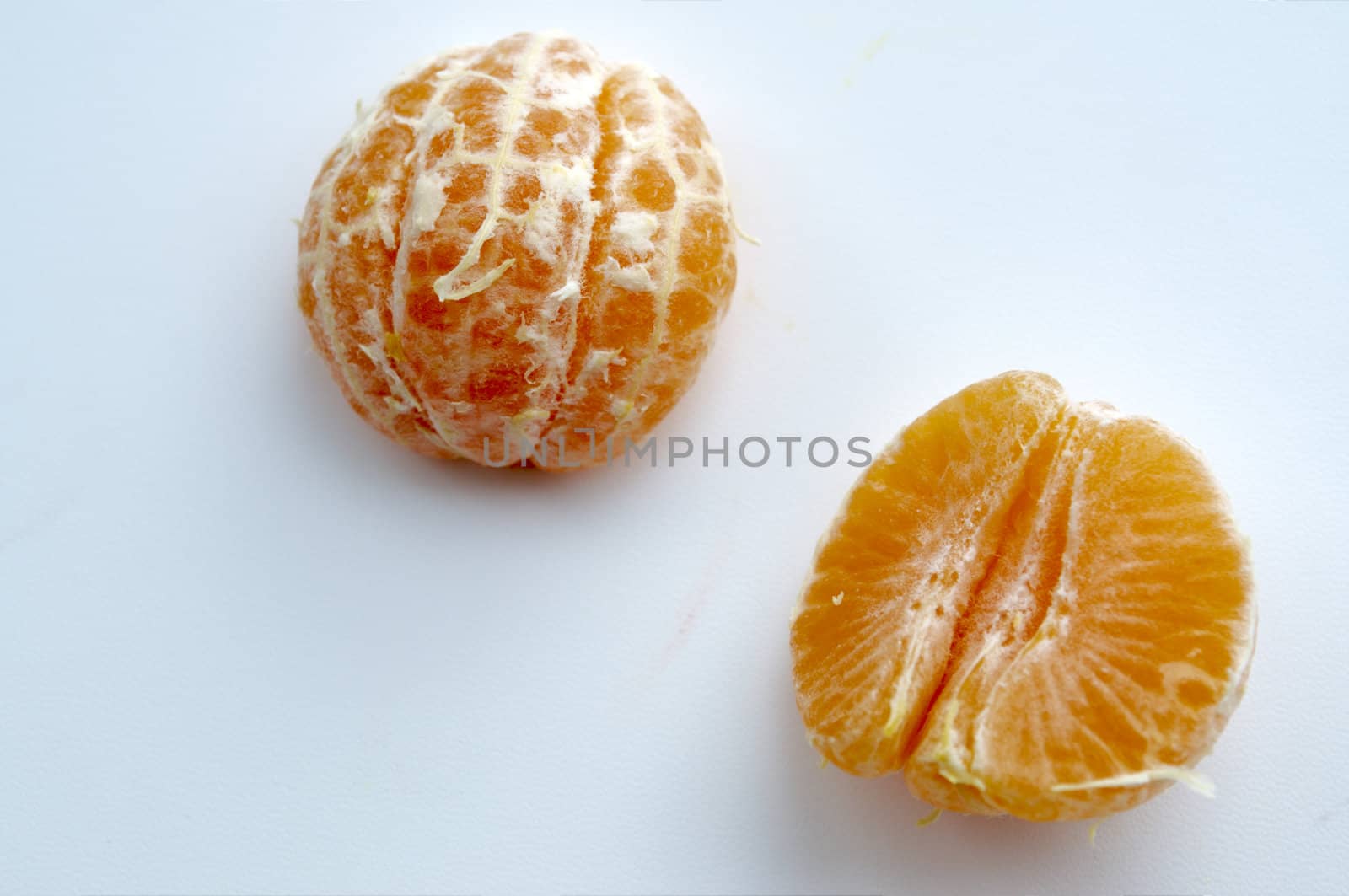 Tangerine in white background