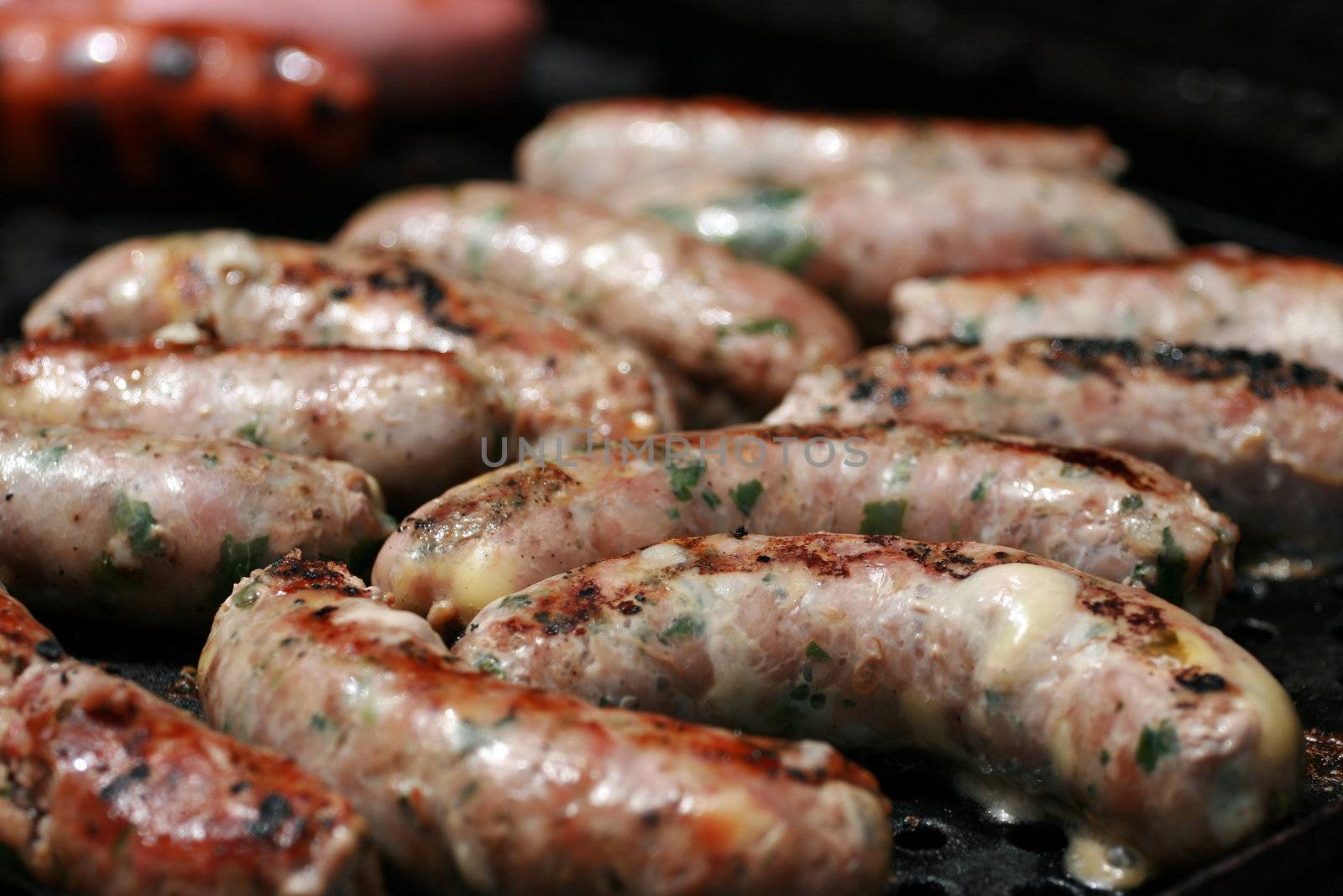 Sausages on the barbecue by keki