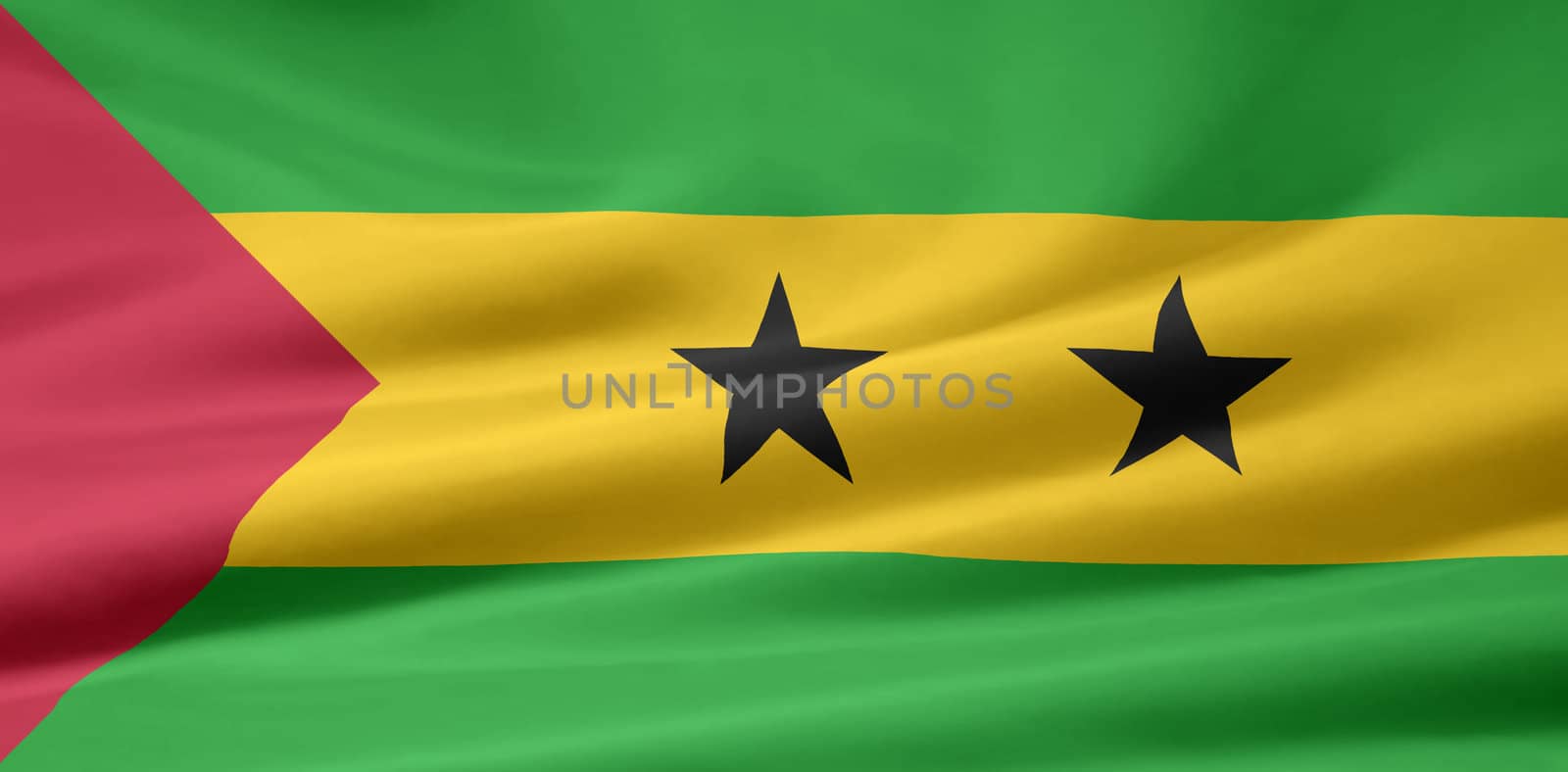 High resolution flag of Sao Tome and Principe