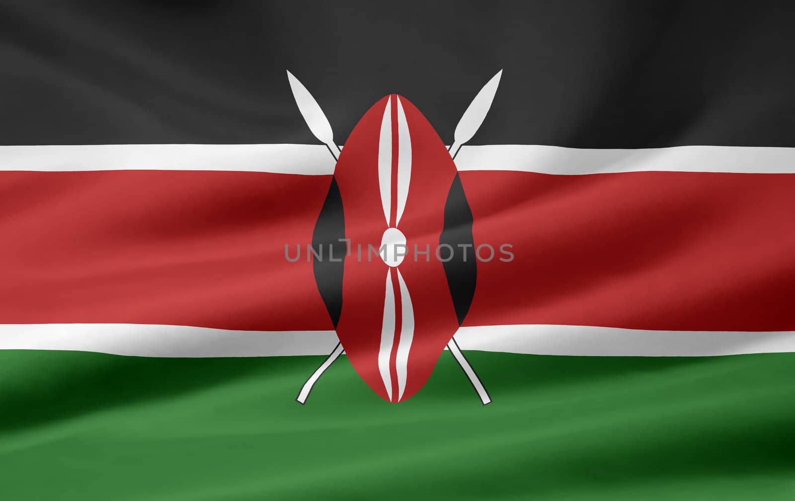 High resolution flag of Kenya