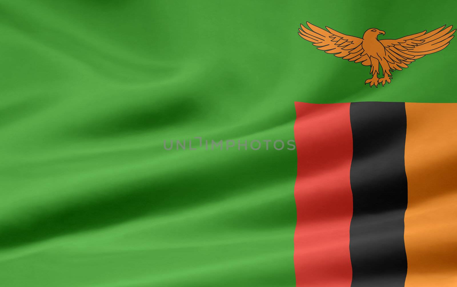 High resolution flag of Zambia