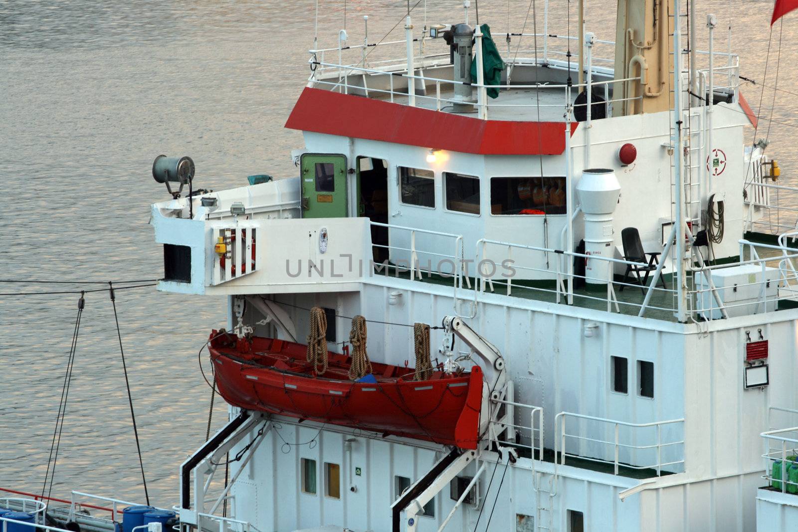 focus on a life saver boat 