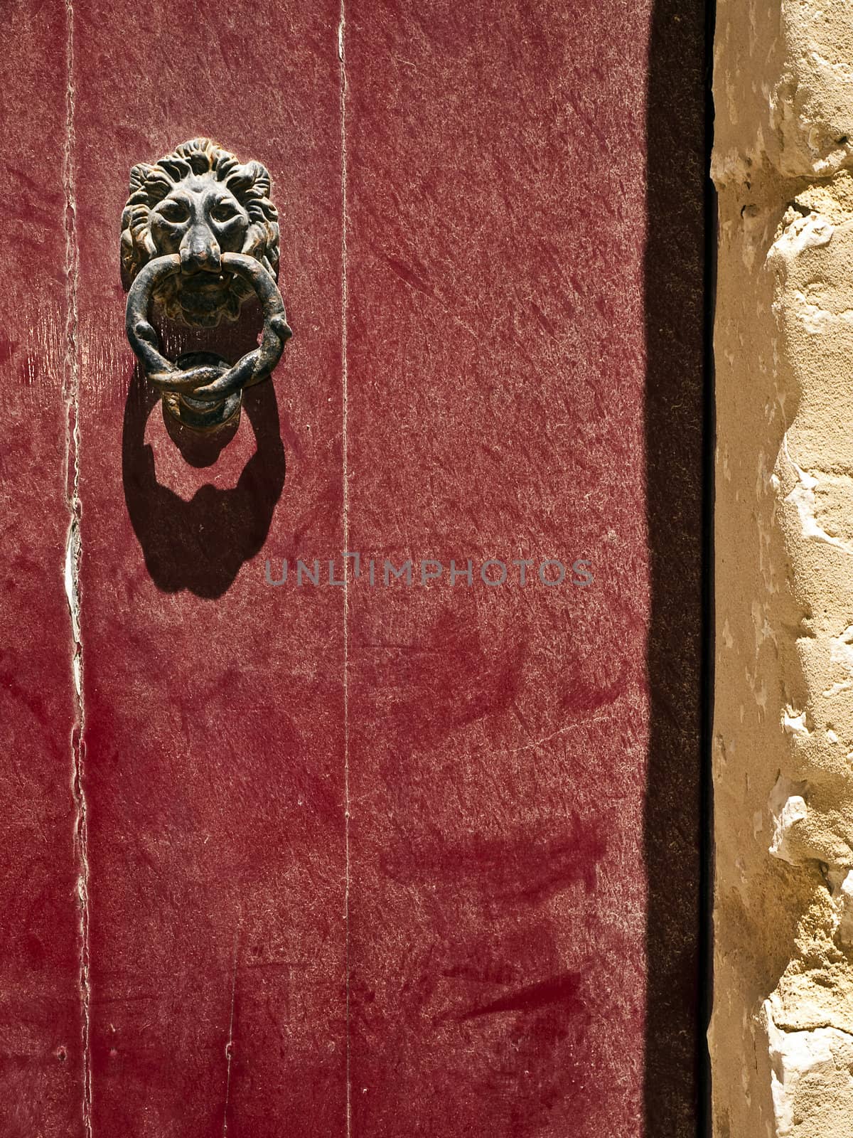 Medieval door knocker in the old city of Mdina in Malta