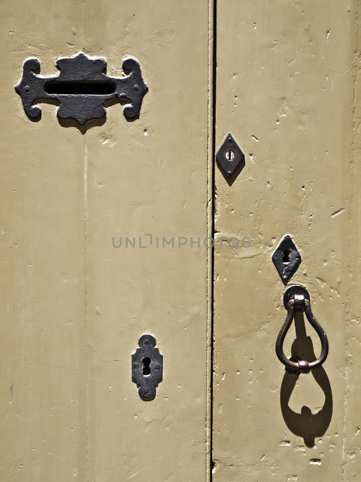 Medieval door knocker in the old city of Mdina in Malta