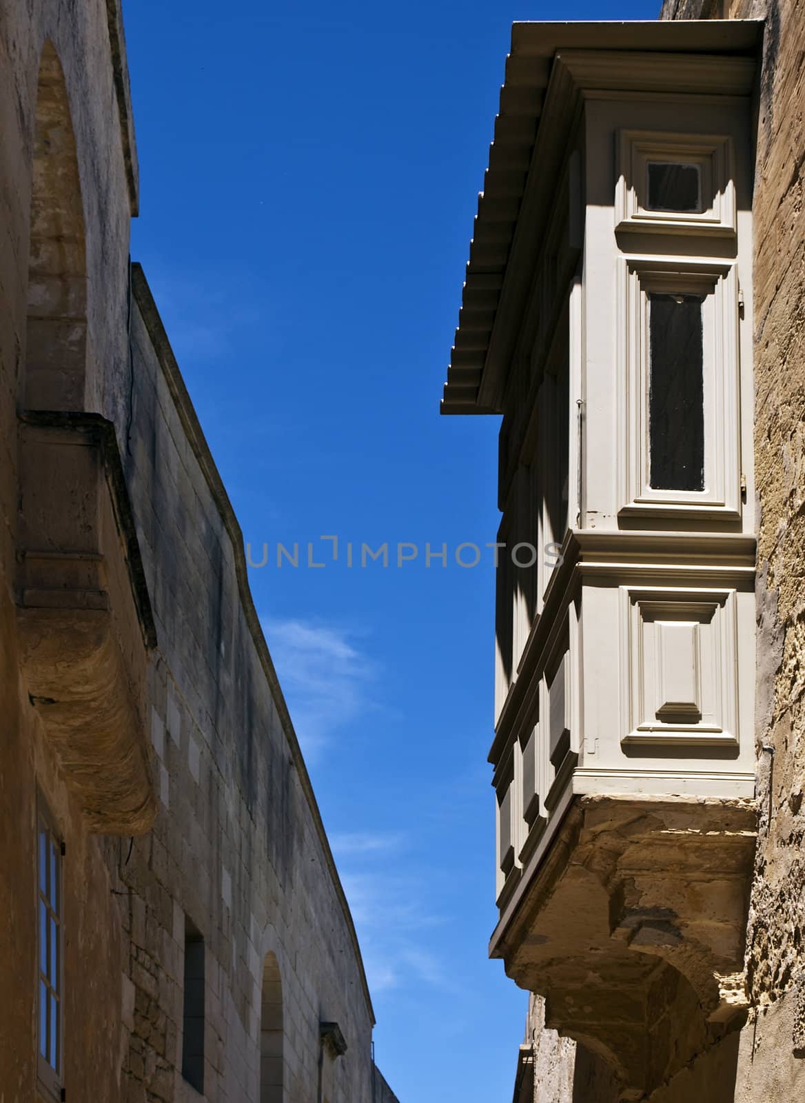 The traditional Maltese wooden balcony is a very common sight in Malta