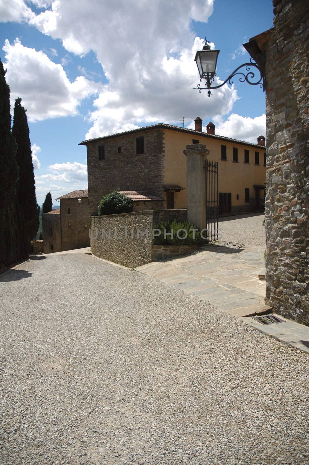 Entrance of countryside house at Italy