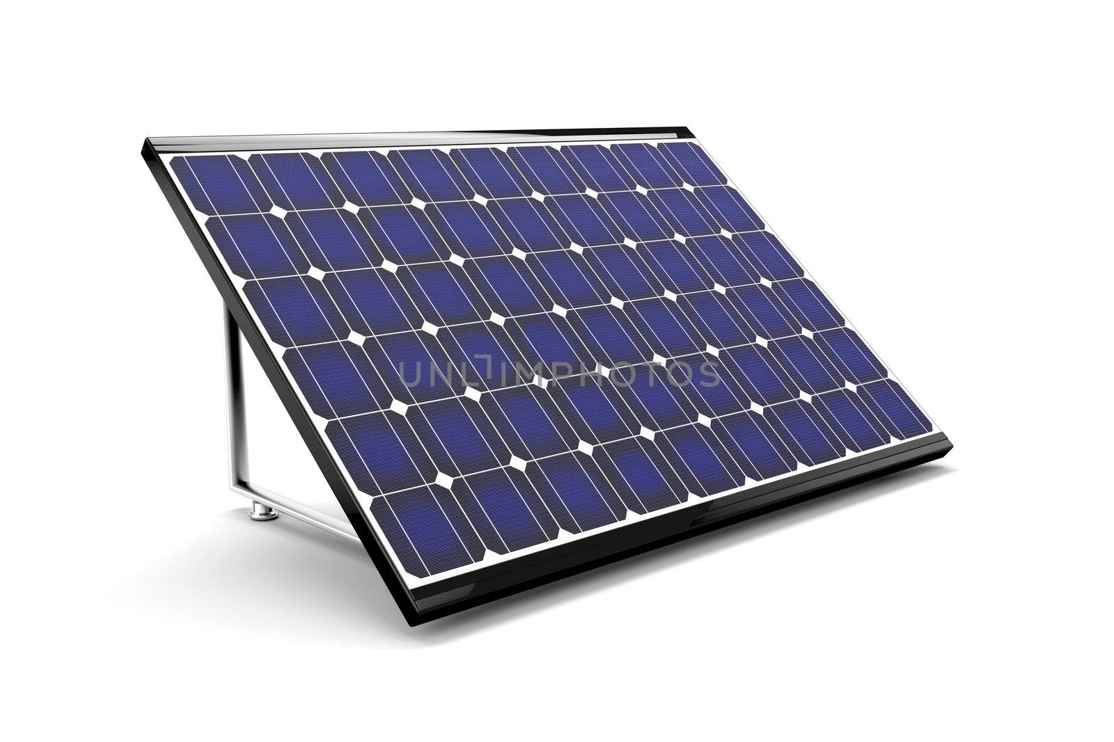 Solar panel isolated on white background. 3d image.