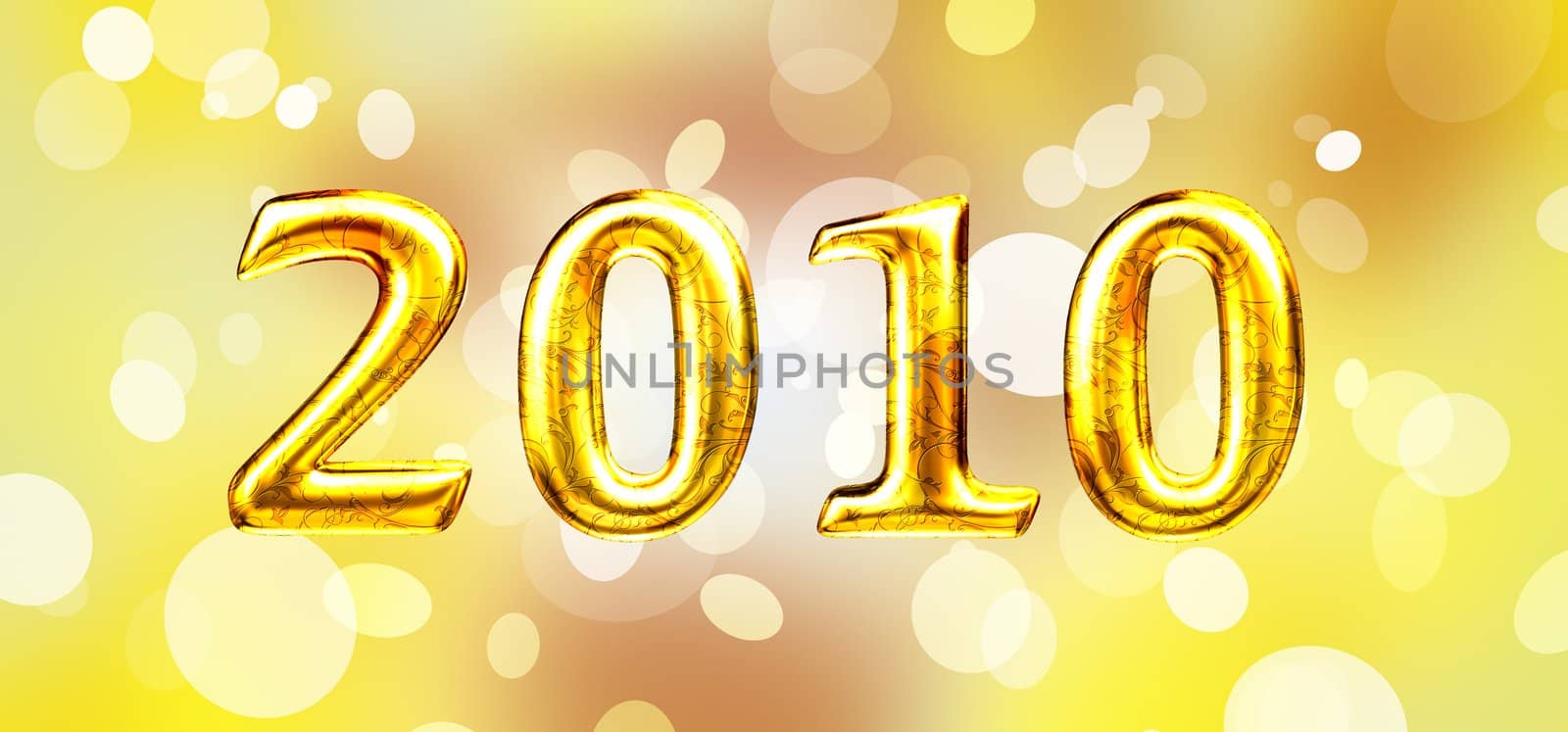 "2010" on colorful background