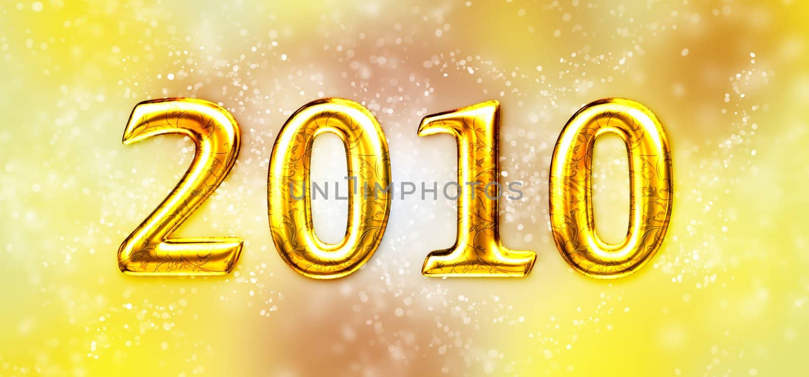 "2010" on colorful background