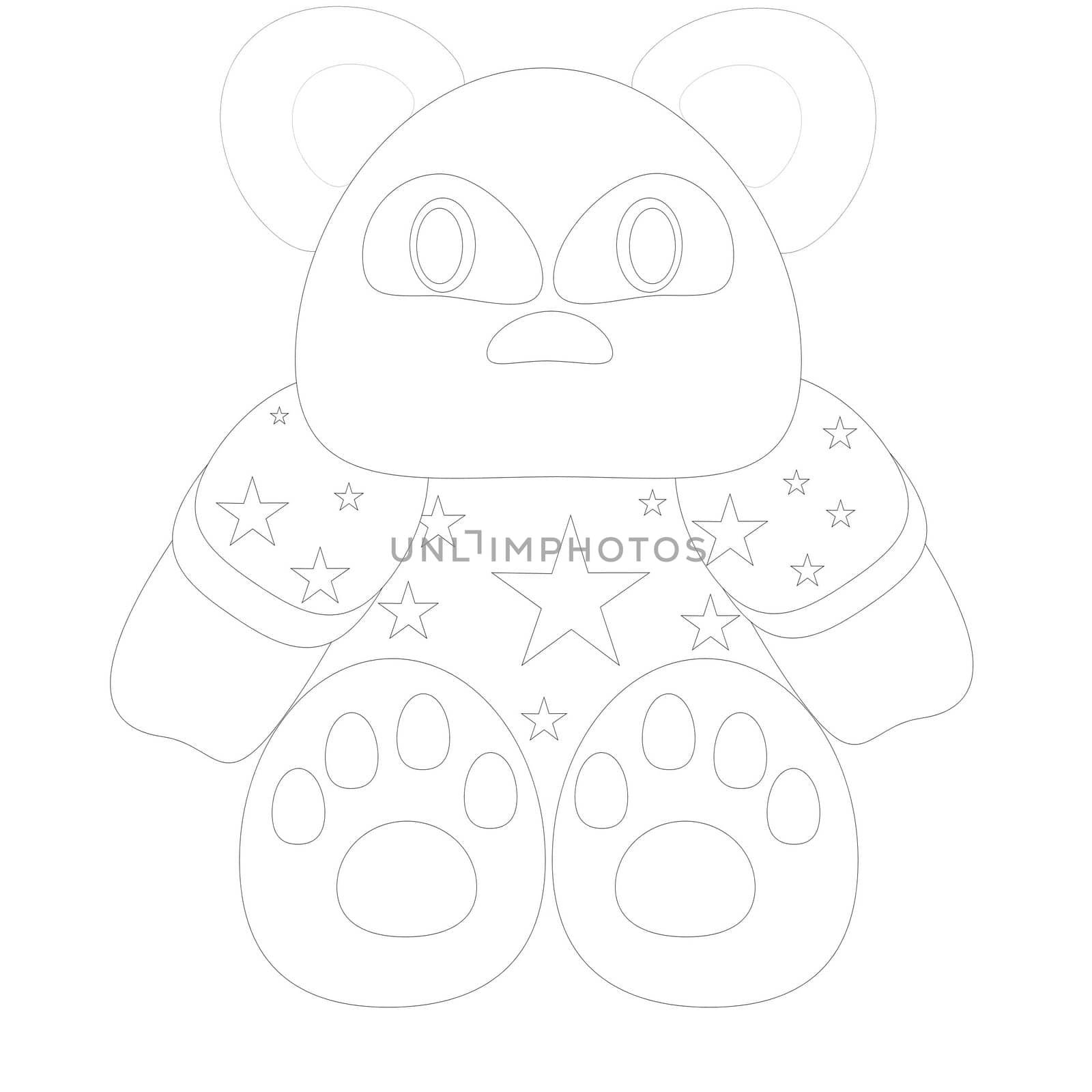 a childs colouring page a bear