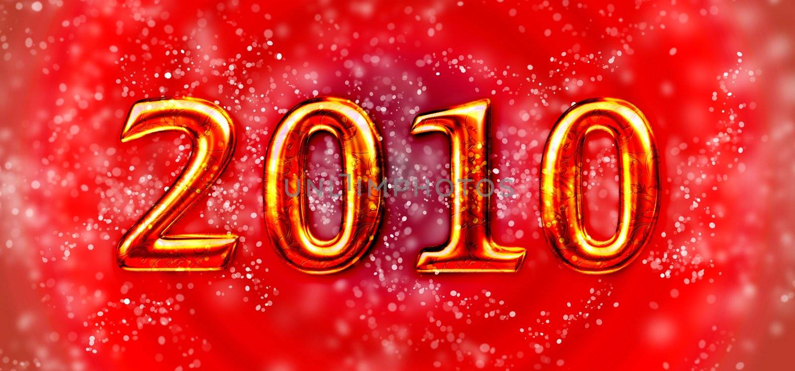 "2010" on colorful background