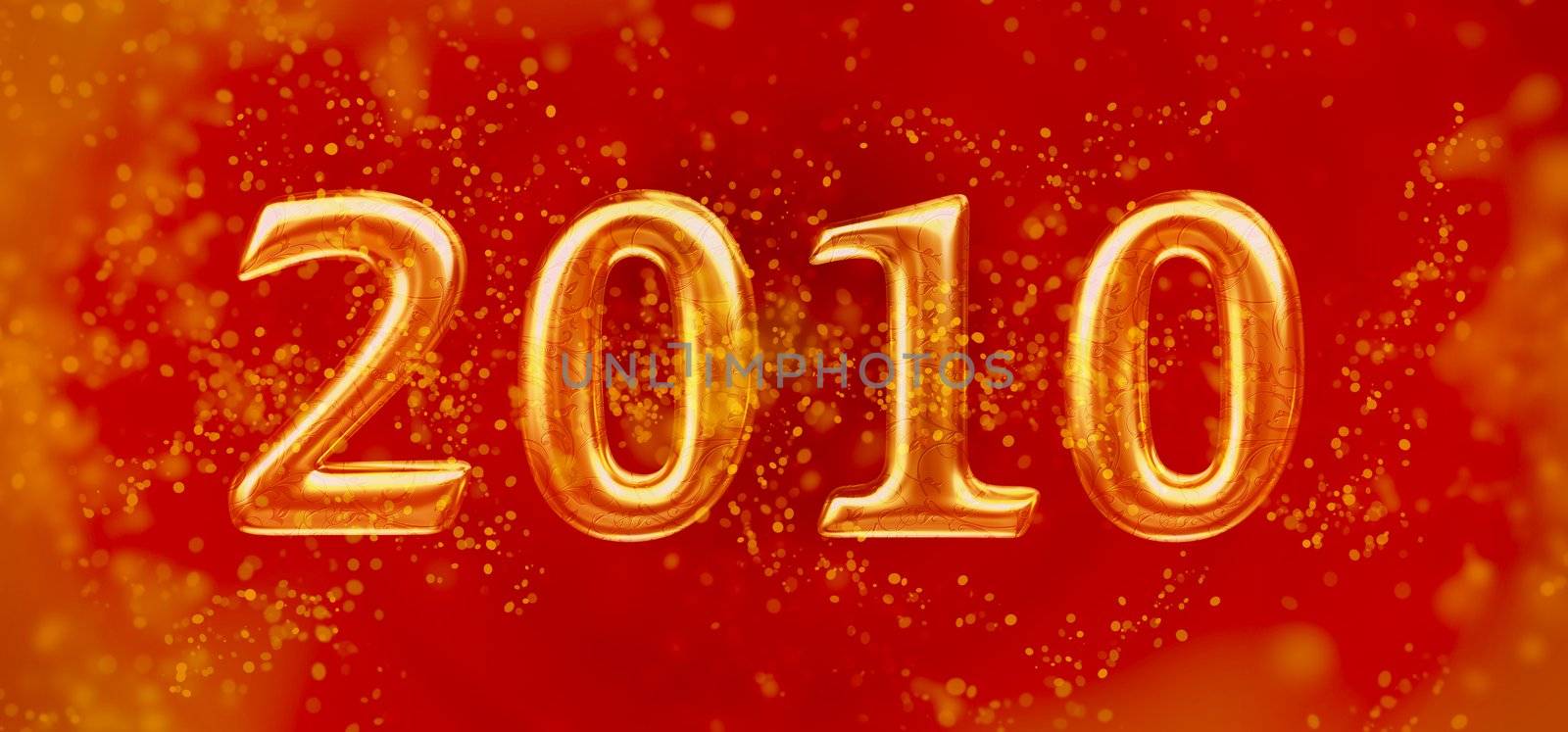 "2010" on colorful background