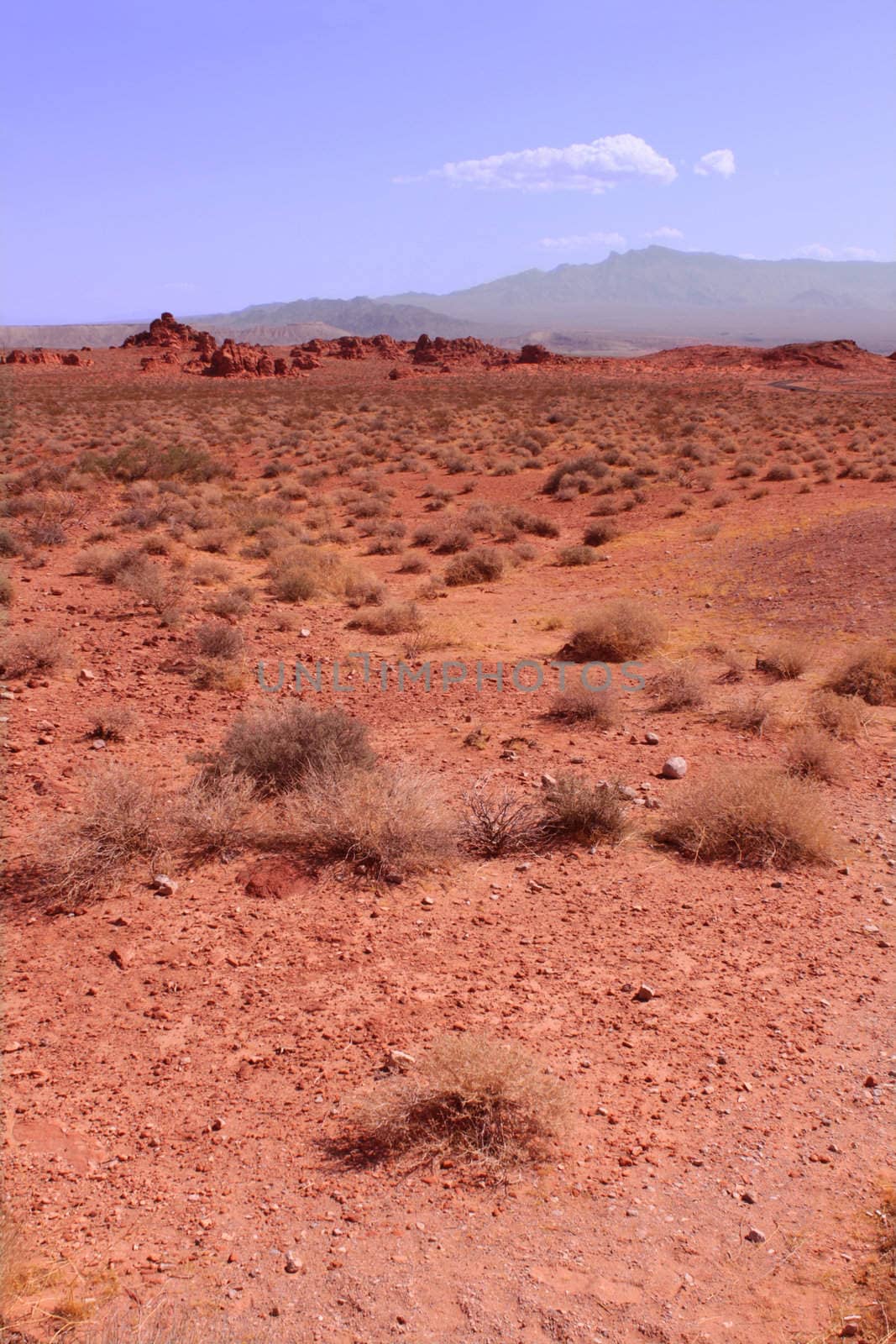 The vast red desert at Valley of Fire State Park in Nevada.