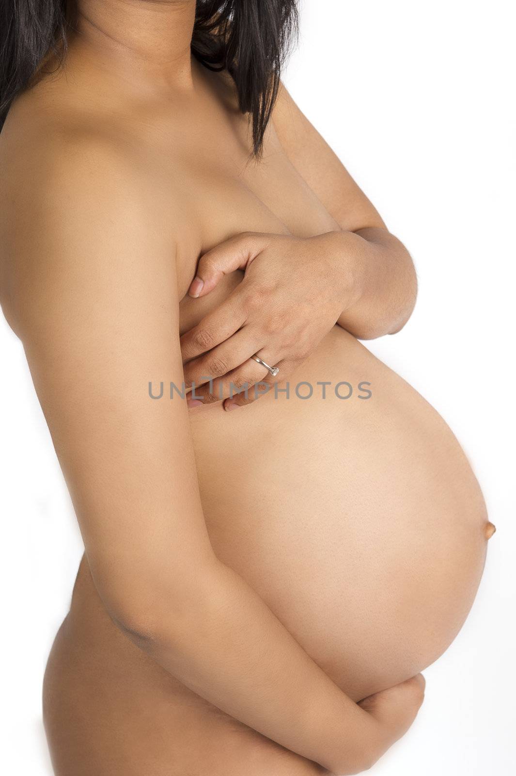 sexy beautiful pregnant nude Indian woman belly by Ansunette