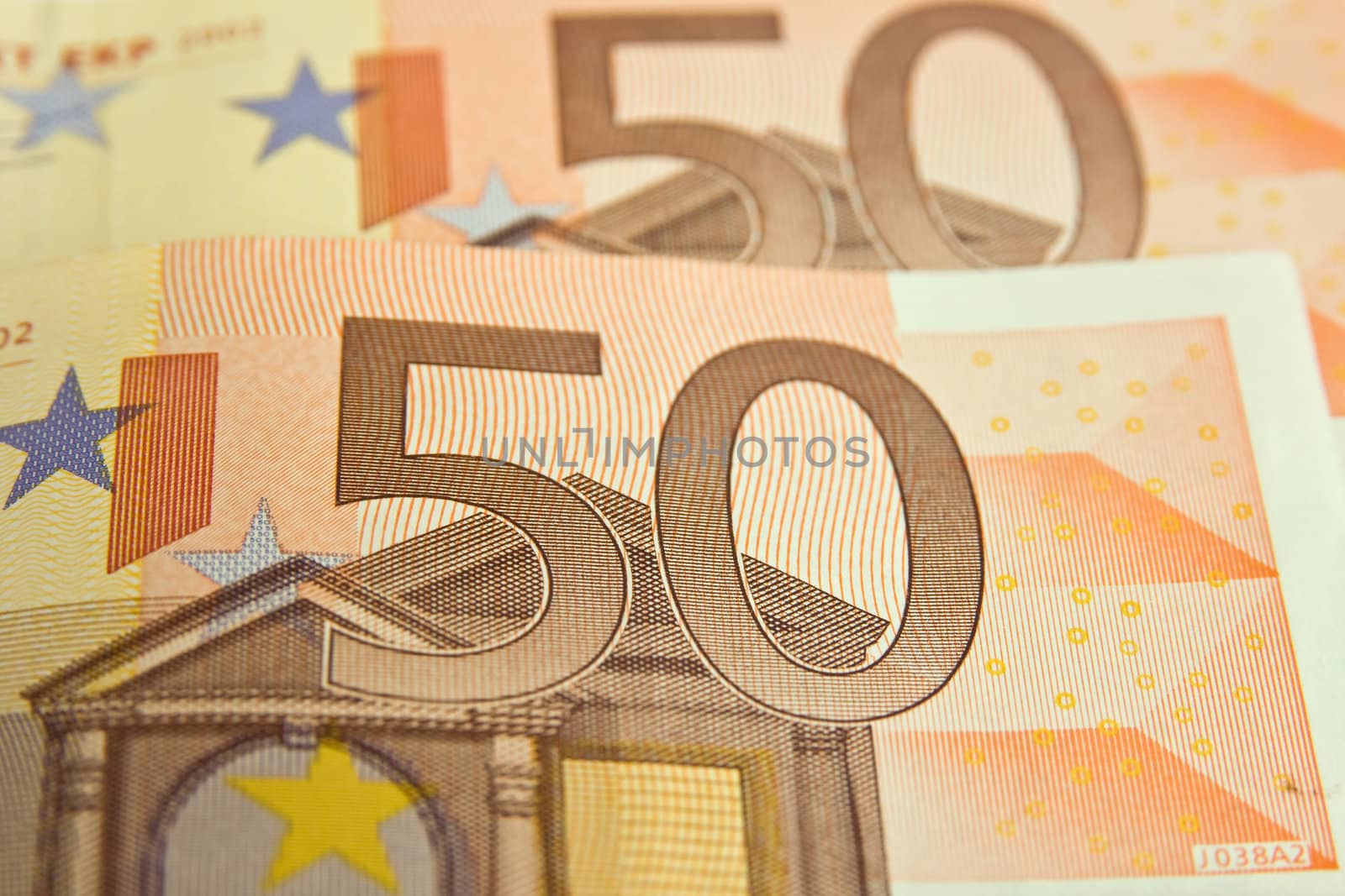 close up of  fifty euro Banknote