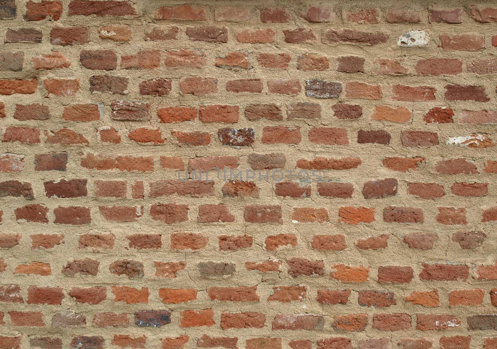 Detail of a brick wall useful as a background