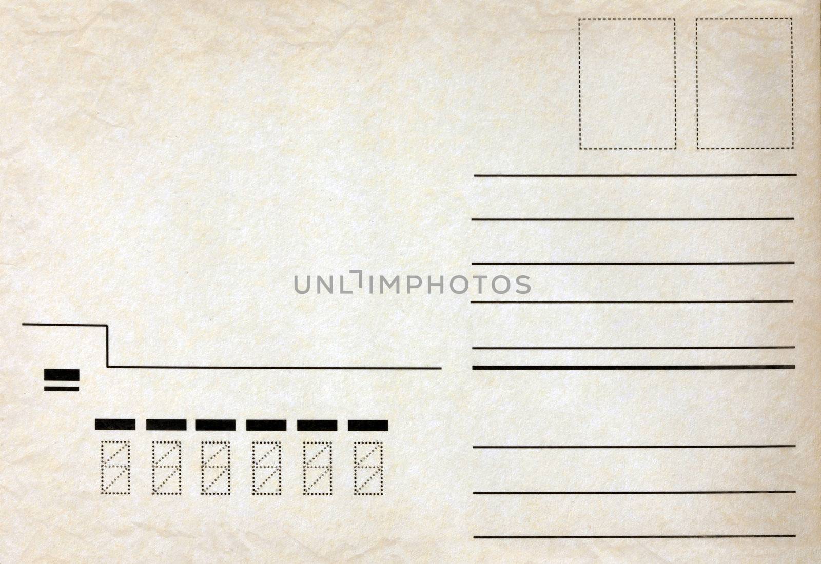 Back of an old postcard