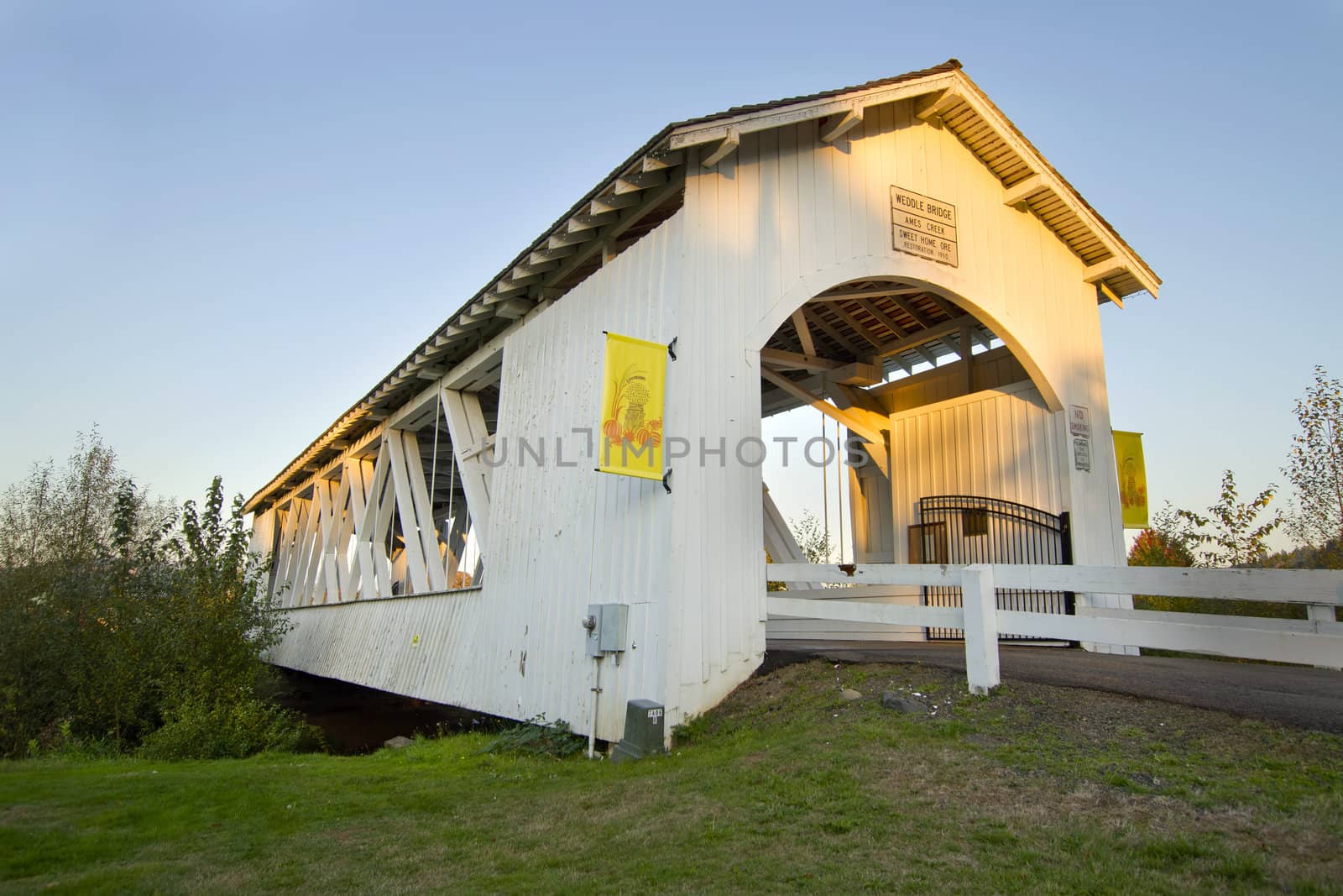 Weddle Covered Bridge Over Ames Creek in Sweet Home Oregon 2