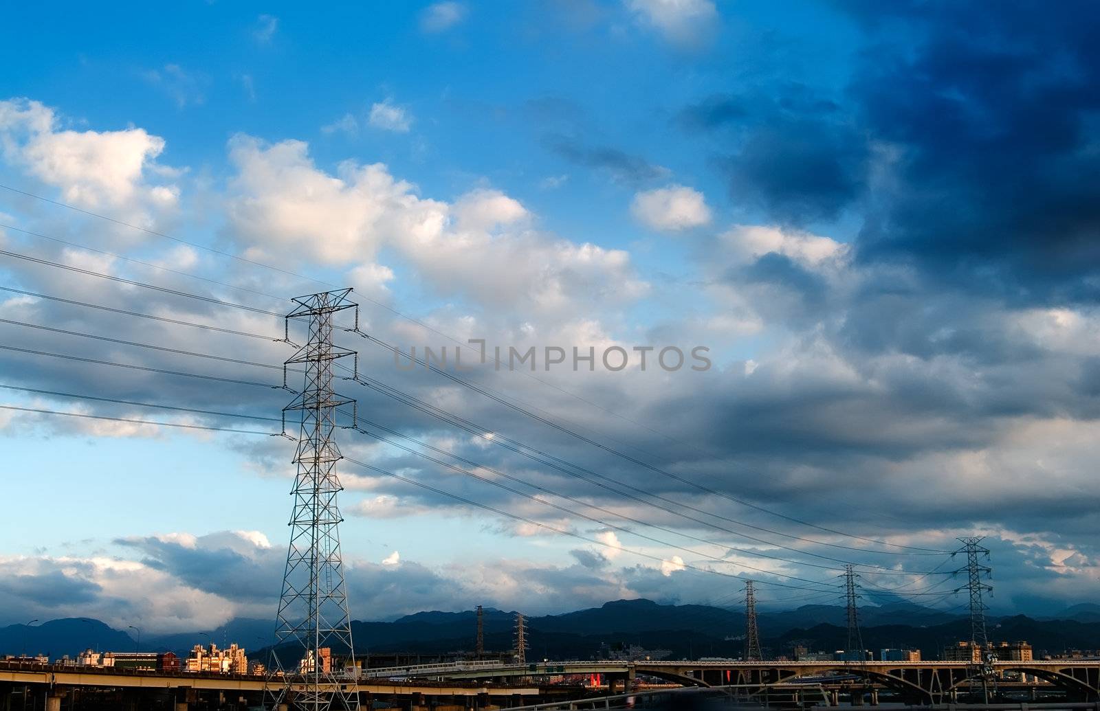 Here are a lot of power towers.