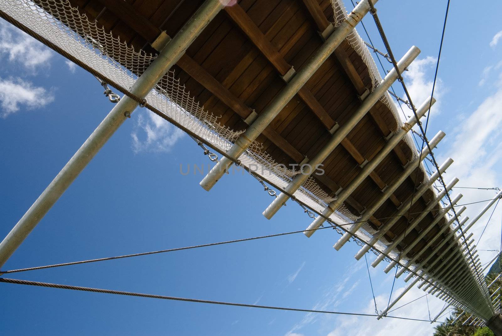 bridge with blue sky by elwynn