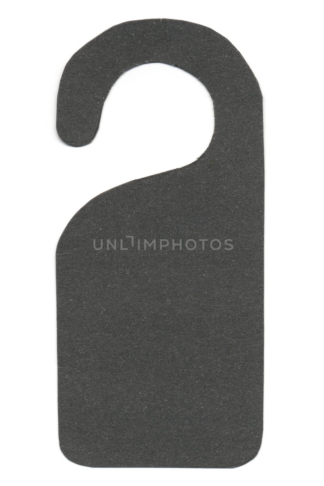 Blank tag over a white background