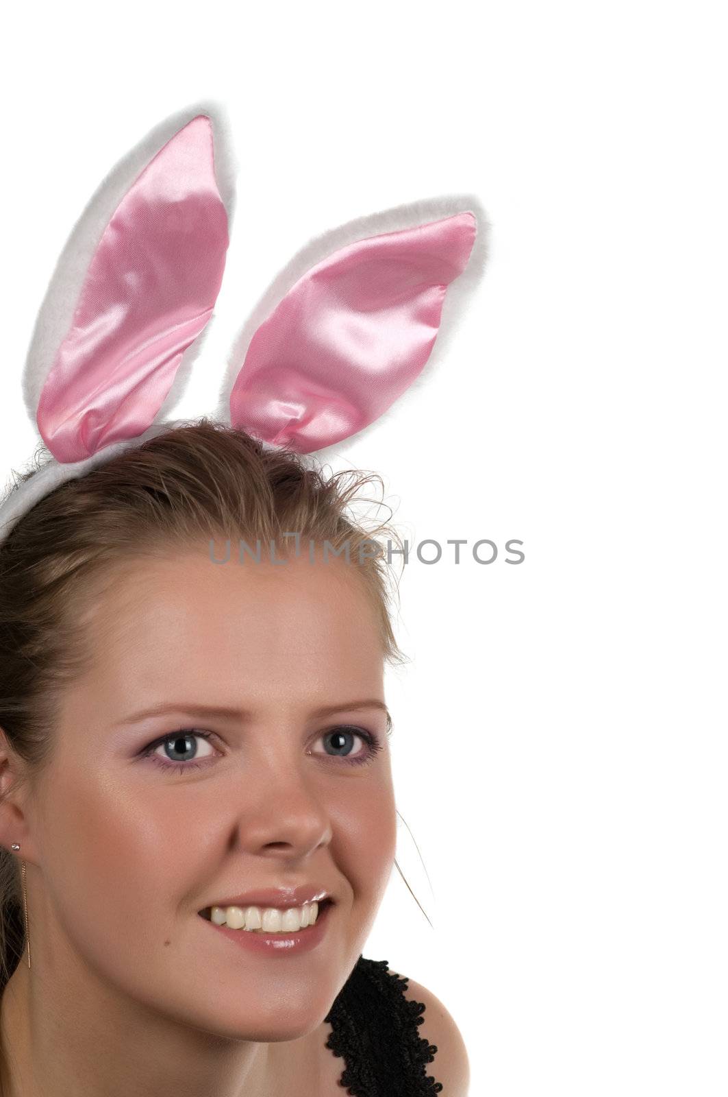 Closeup portrait of a beautiful young woman