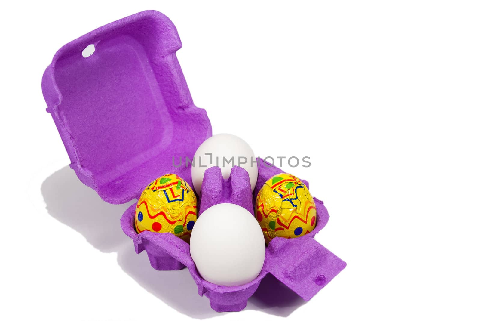 Picture of easter egg in purple box