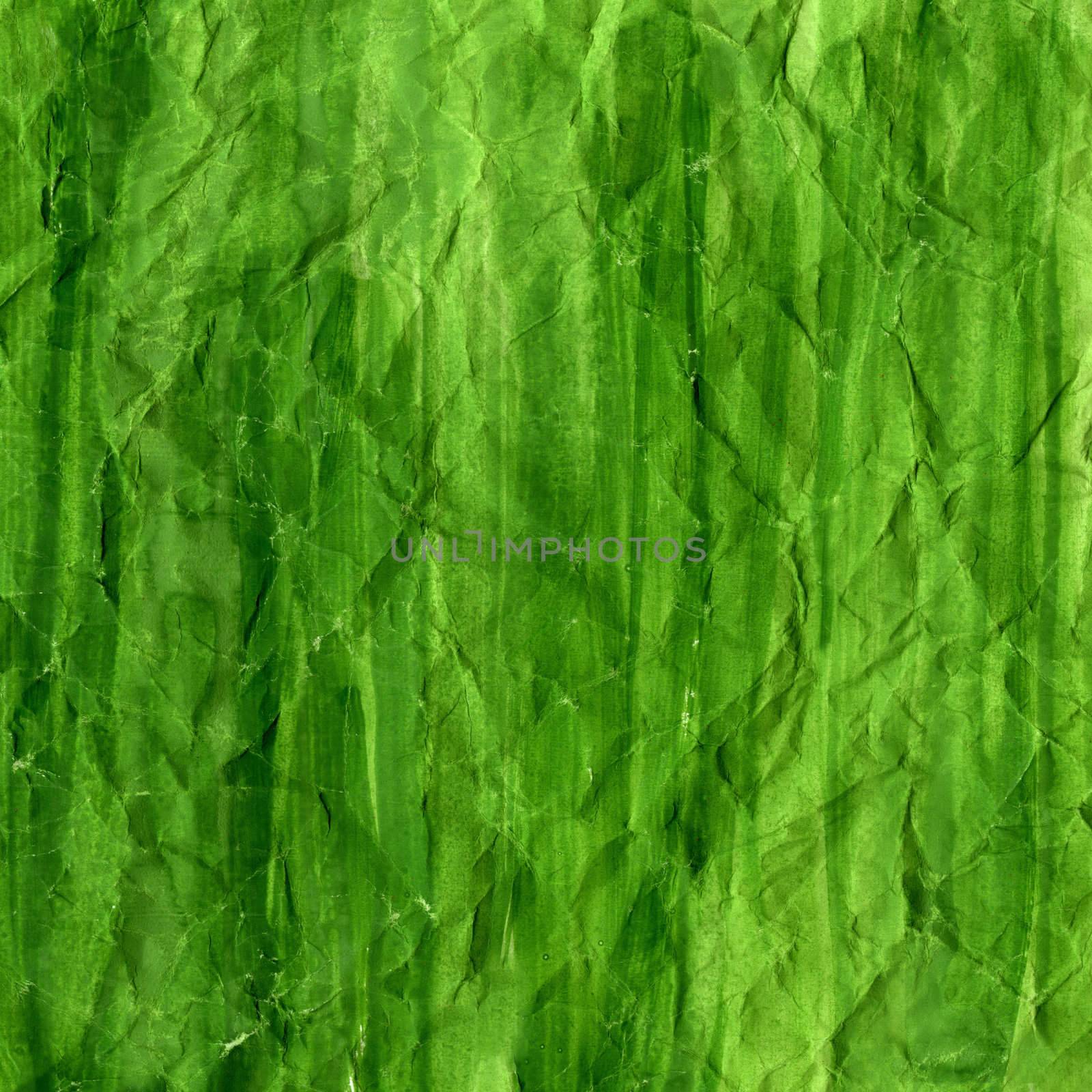green crumpled watercolor background by PixelsAway
