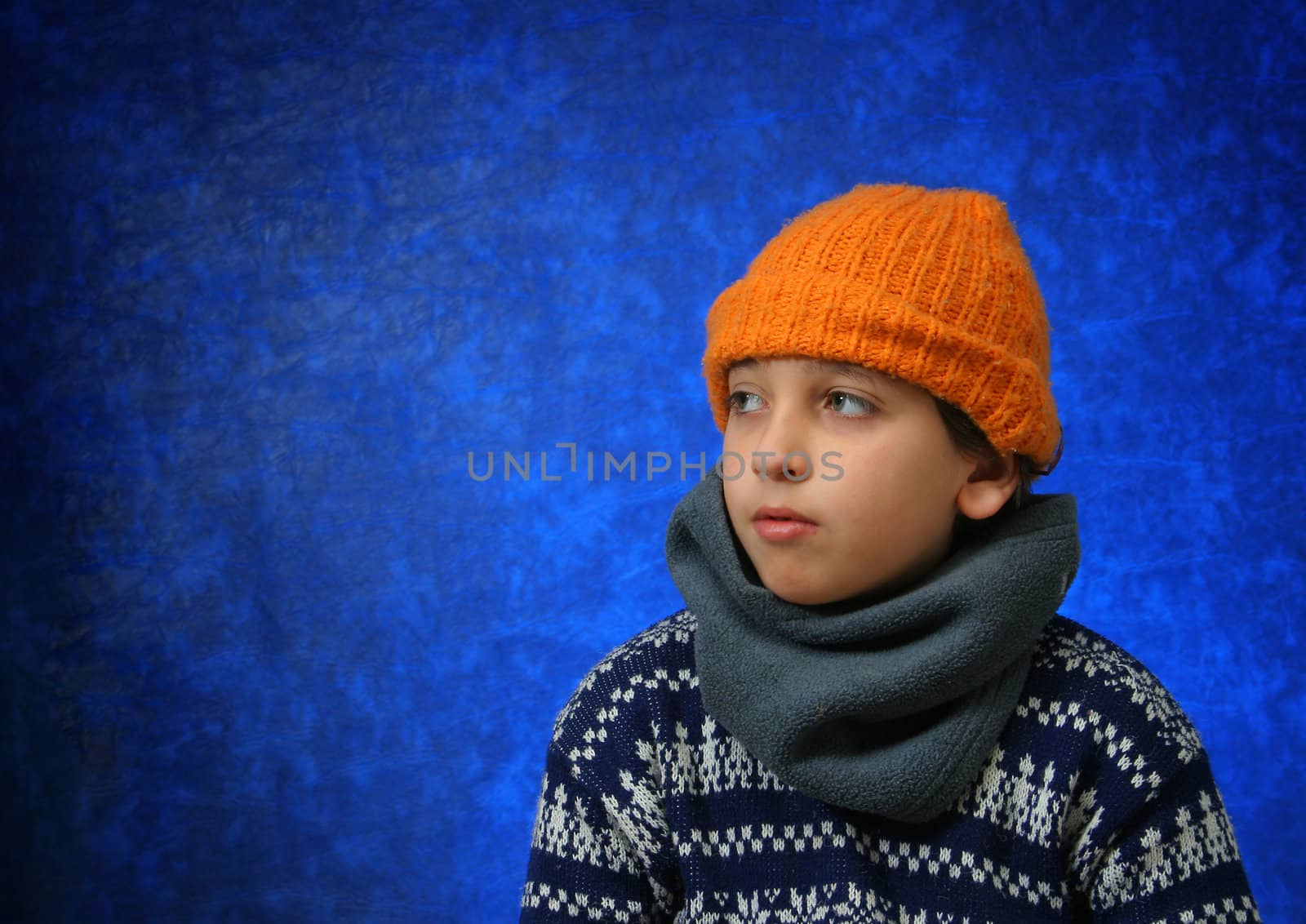 Boy portrait in winter outfit. Look at my gallery for more winter images