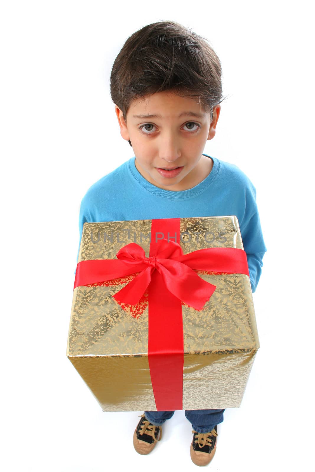 Boy with a christmas gift by Erdosain