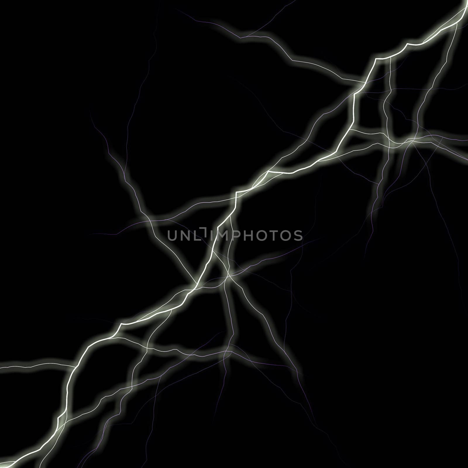 lightning on a black background - illustration