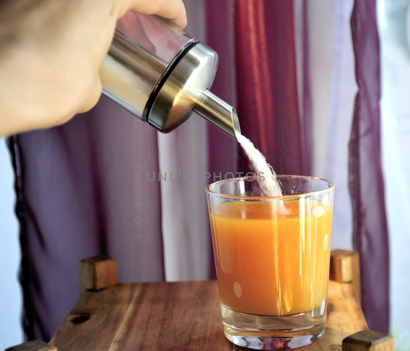Fresh orange juice for the breakfast