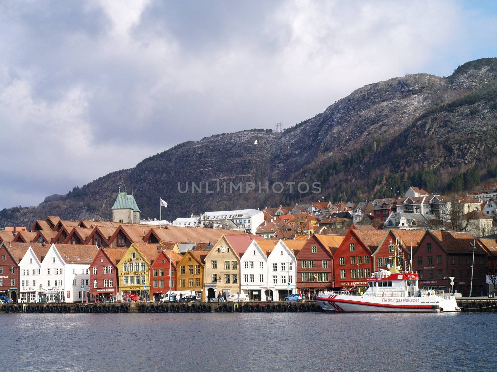 view at bryggen in Bergen
