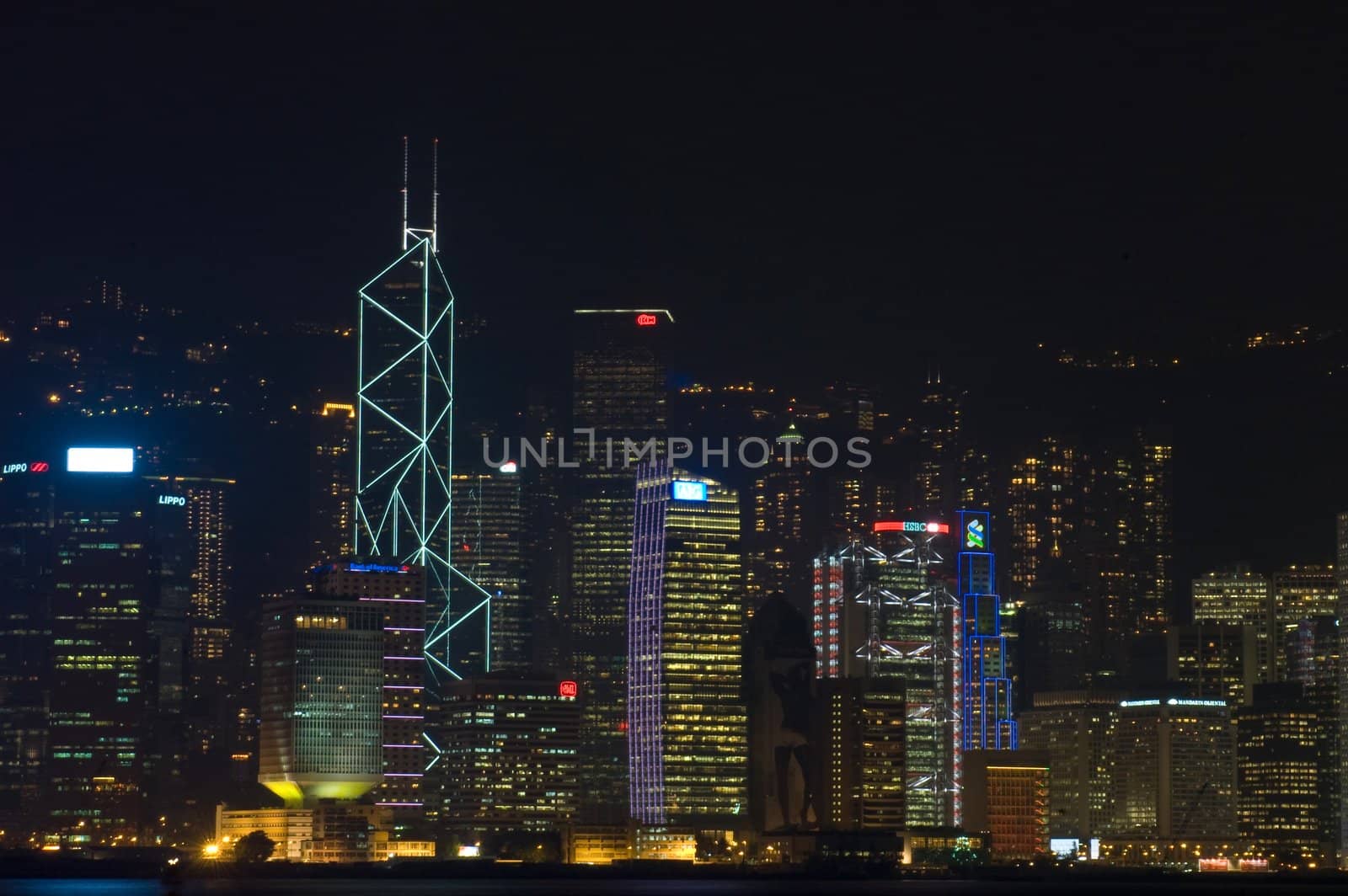 Hong Kong Harbor at Night by studioreddot