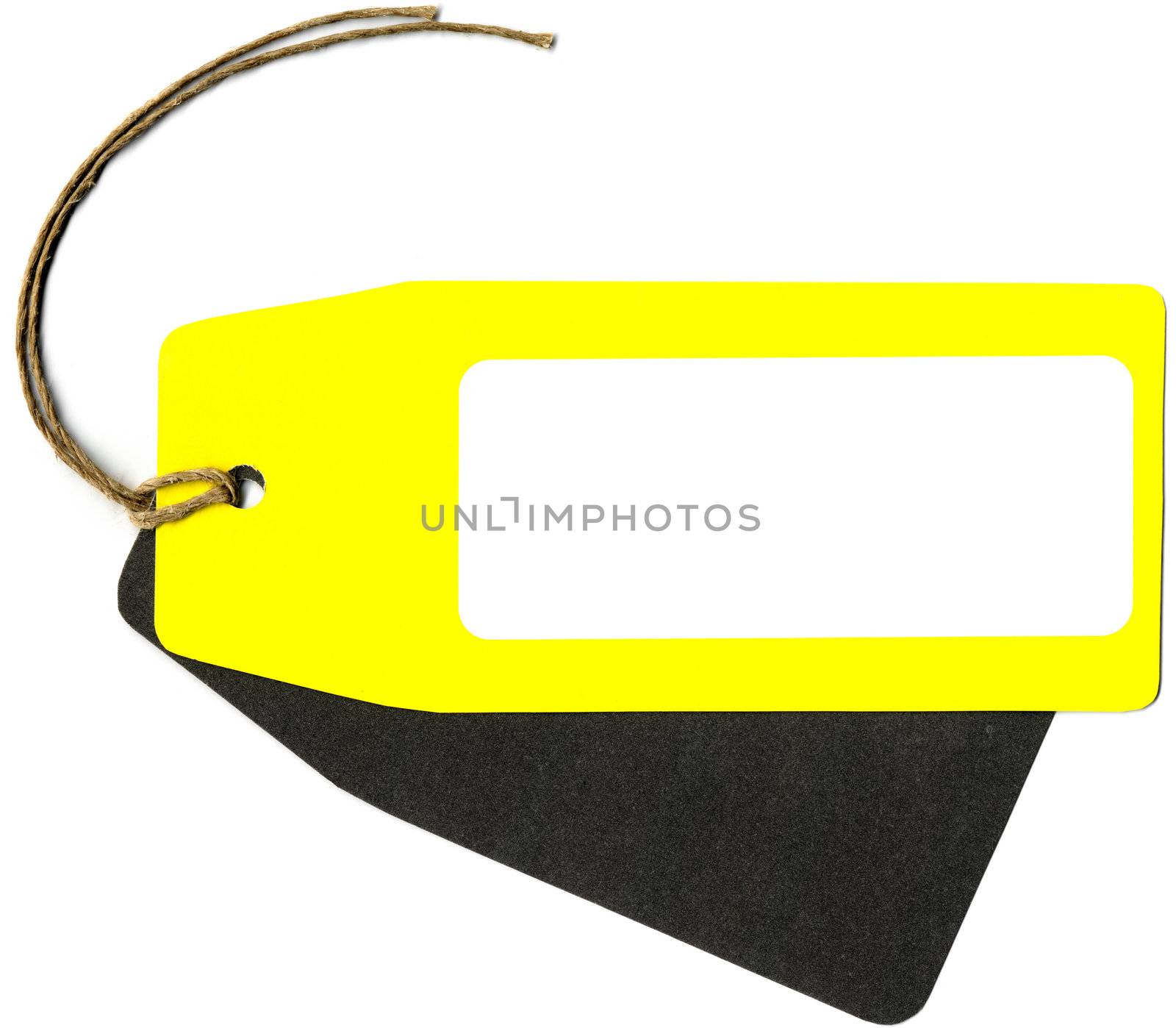 Price tag or address label with string
